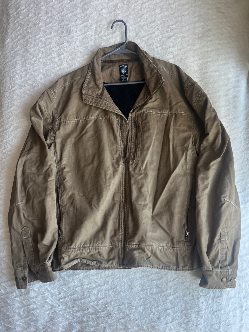 Kuhl Men's Tan Canvas Lightweight Zip Jacket